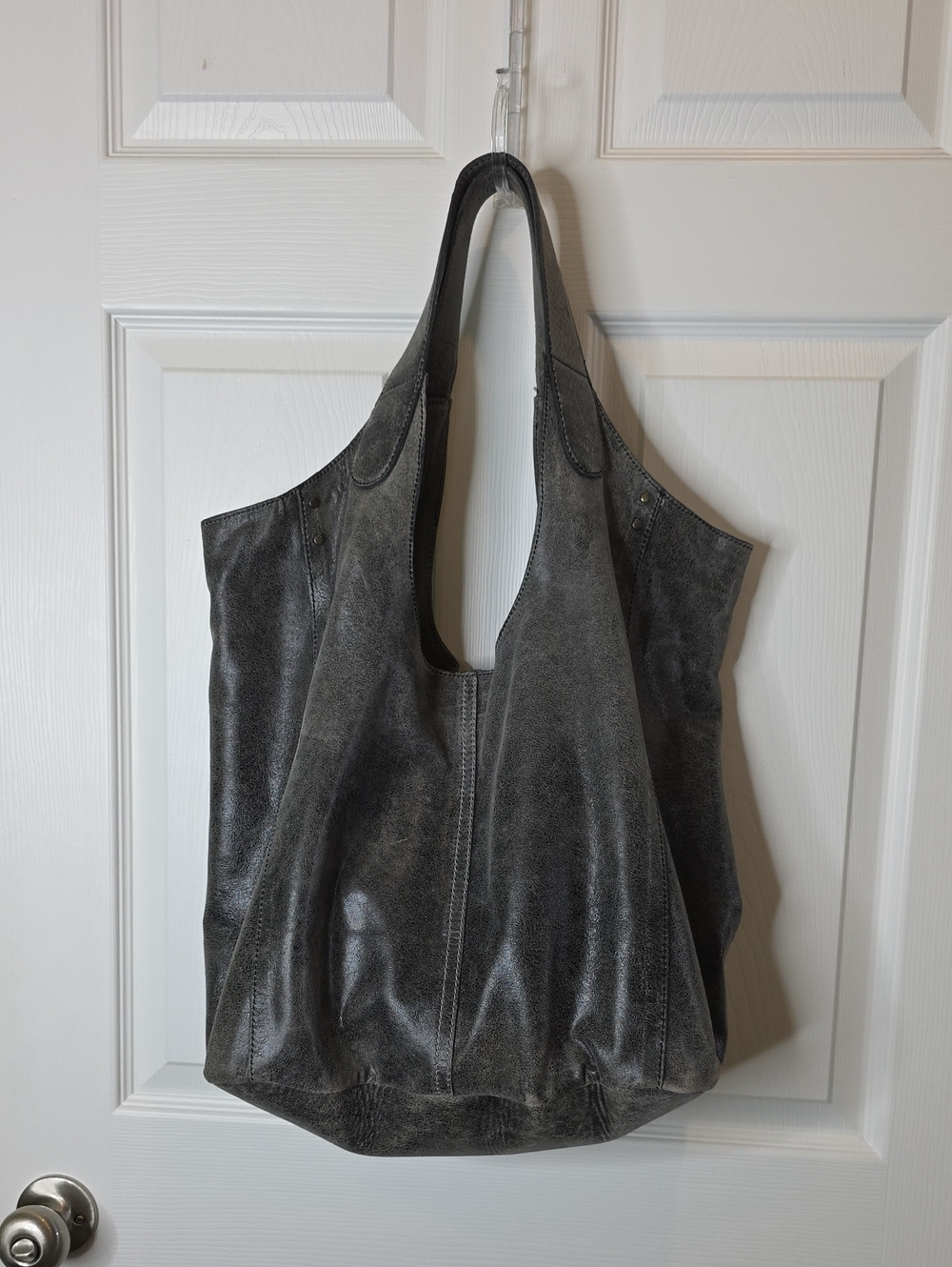 Free People Hadley Distress Slouchy Oversized Distressed Shoulder Bag Tote
